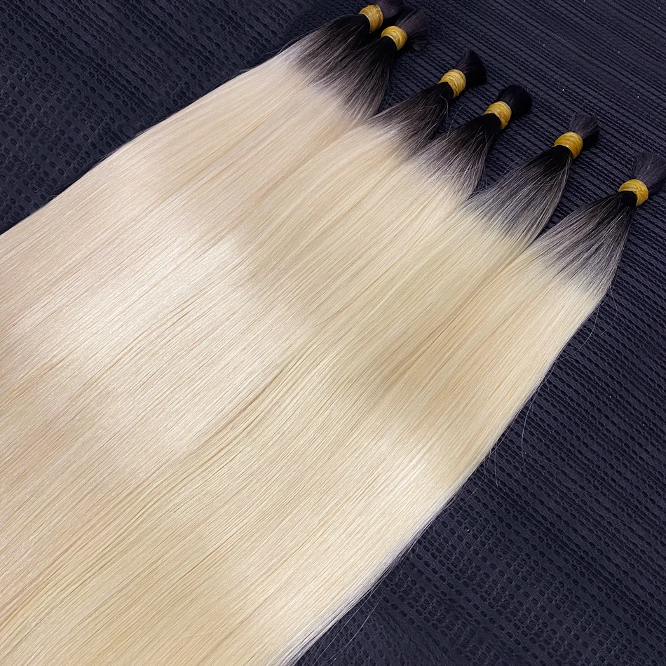 Maxhair Straight 1b613 Светлые человеческие волосы 100% наращивание человеческих волос Необработанные волосы без утка для плетения Бразильские волосы Remy 30 дюймов (art.: 3920cd91e01ef) - 3920cd91e01ef