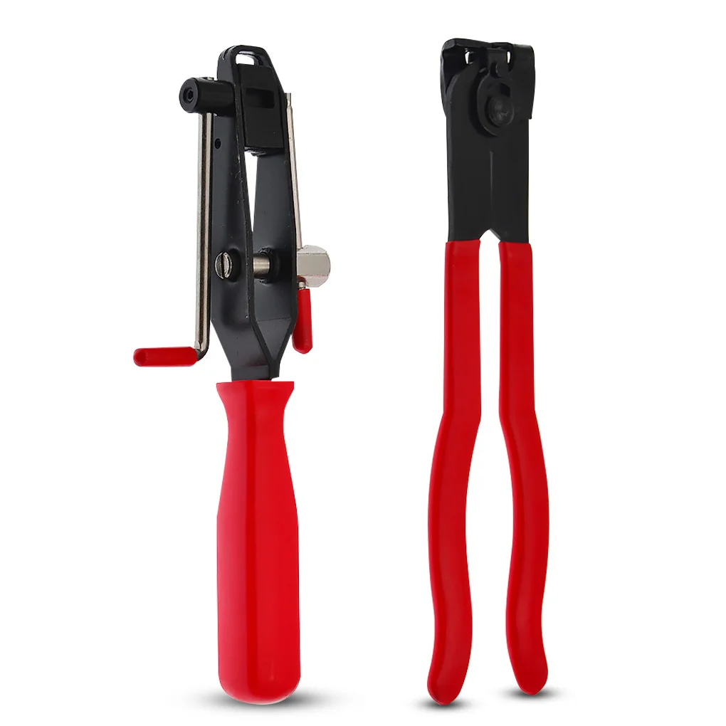 

Pack of 2 CV Joint Boot Clamps Pliers with Winding Mechanism Car Coolant Fuel Steering Hose Steel Set Automobile Repair Supplies