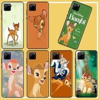 bambi anime phone case for oppo find x2 x3 x5 pro lite neo 5g reno 4 5 6 7 lite z 4g 5g pro se black luxury soft funda cover