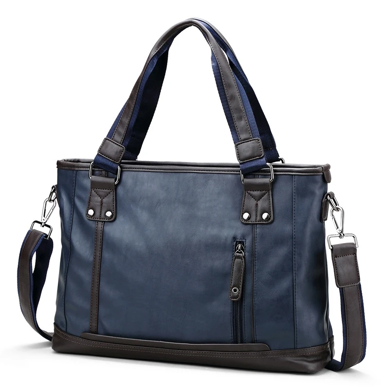 

Brand Design Casual Men Briefcase Leather Business Bag Vintage Travel Men's Shoulder Messenger Bags Computer Laptop Bags