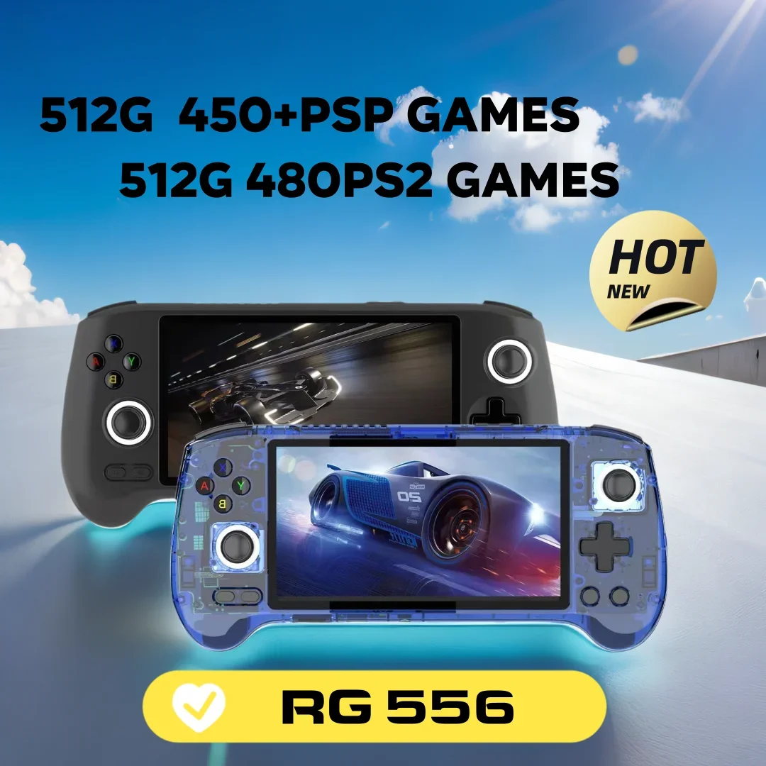 ANBERNIC RG556 Ретро портативная игровая консоль 5 48-дюймовый AMOLED-экранUnisoc T820 Android 13