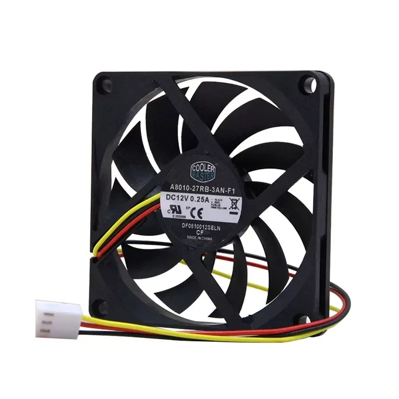 Фото Вентилятор Cooler Supreme A8010-27RB-3AN-F1 12V 0.25A 8 см, бесшумный, ультратонкий, для корпуса ПК №2