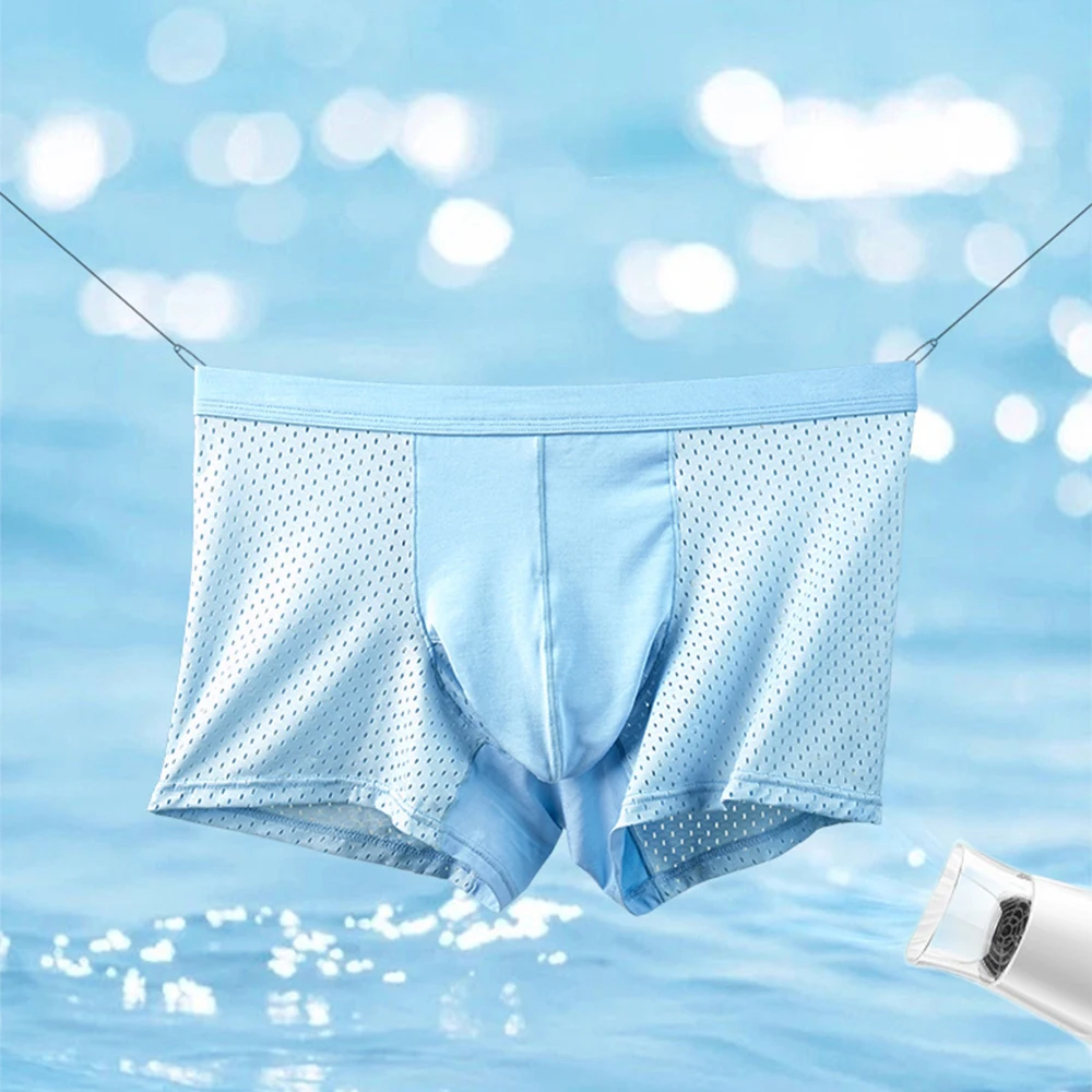 Мужское нижнее белье сетчатые боксеры сексуальные мужские трусы слон нейлоновые