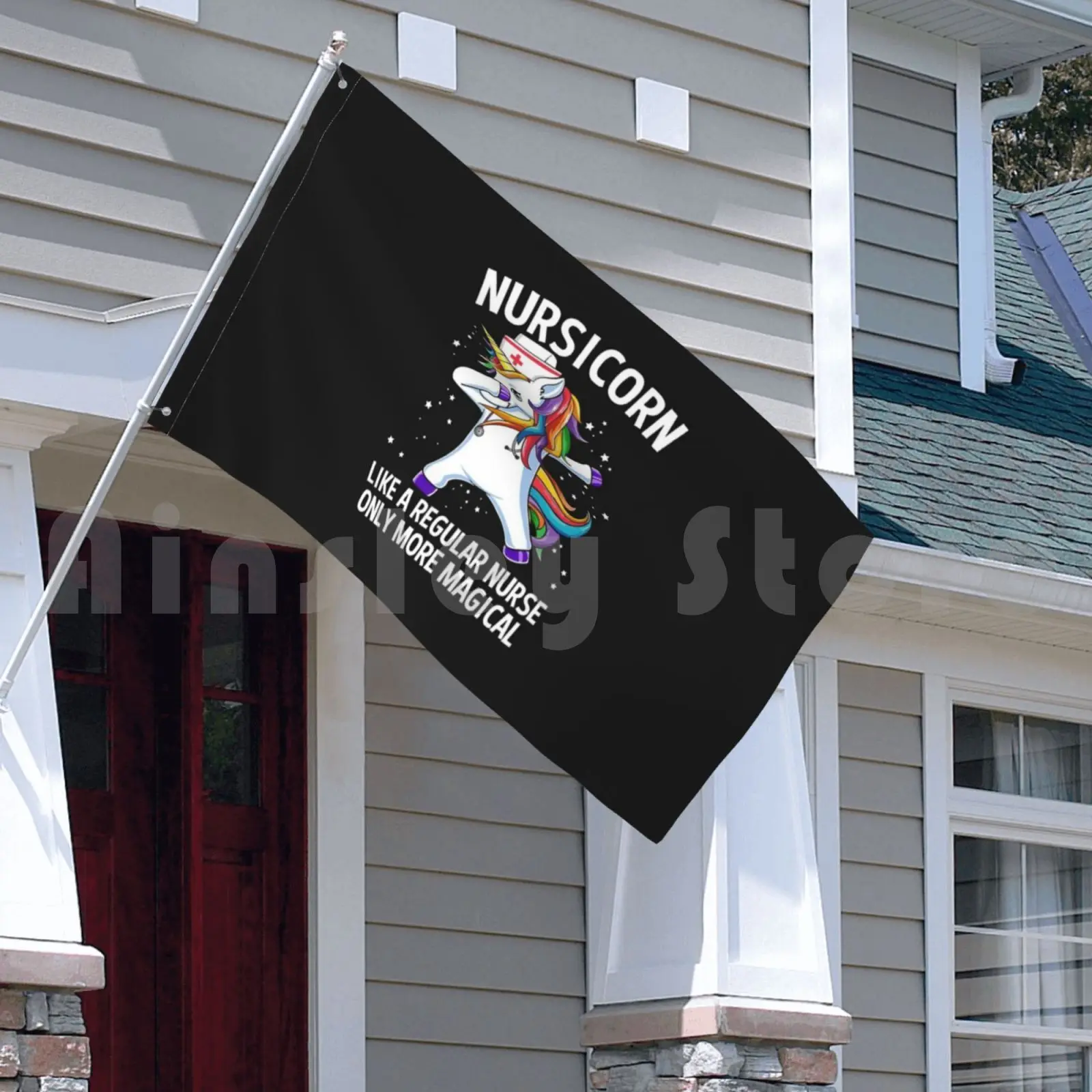 Забавный медсестринский флаг Dabbing в виде единорога с принтом автомобильного