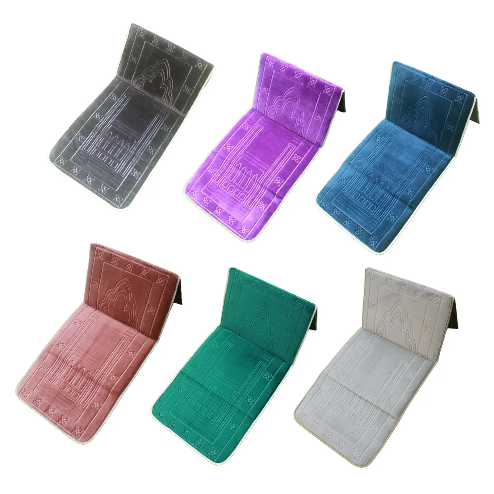 

Foldable Prayer Mat Non Slip with Back Support Carpet for Church Decoration