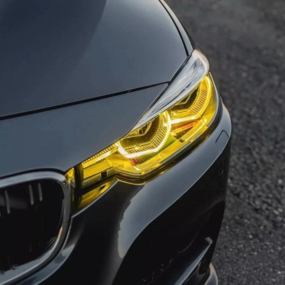 Фото Желтые фары DRL со светодиодными чипами для BMW 3 серии F30 F31 320i 330i 340i 2016-2019, источник дневных ходовых огней 63117419610 №3