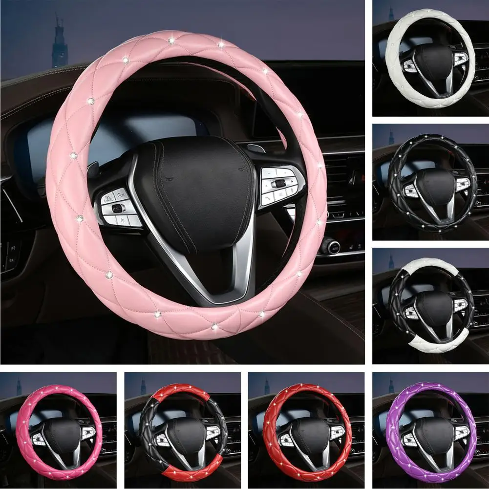 

Steering Wheel Cushion Reliable Wear-resistant Long Lasting 38CM Anti Slip Car Steering Wheel Cover for Car