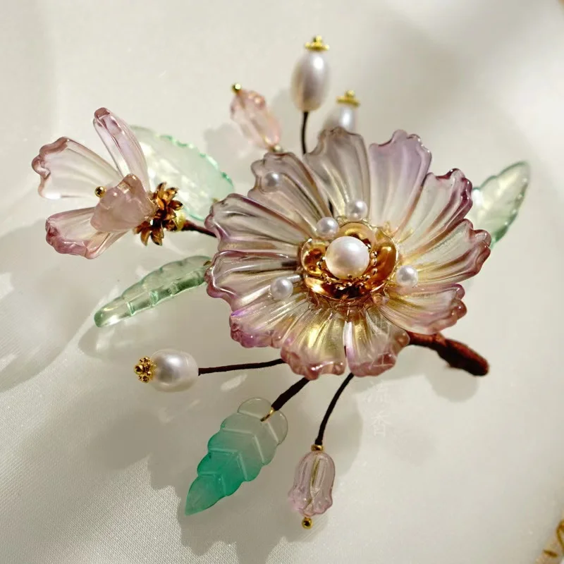 20pcs The First Mock Examination Seven Color Pansy Czech Colored Glass Petal New Seven Multi-function Petal Diy Accessories