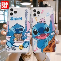 bandai creative cartoon funny stitch clear silicon mobile phone case for iphone xr xsmax 8plus 11 12 13 13 pro max cover