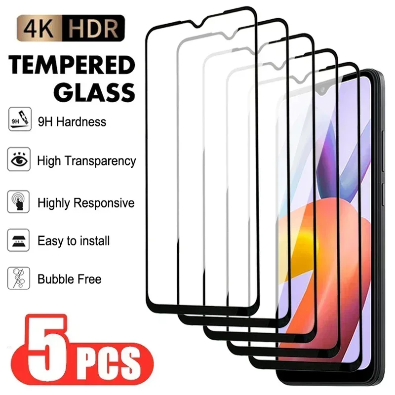 

5Pcs Full Protection Glass For Xiaomi Redmi A1 A2 Plus Screen Protector Redmi K40 K50 K60 Pro K40S K50i K60E Tempered Glass Film