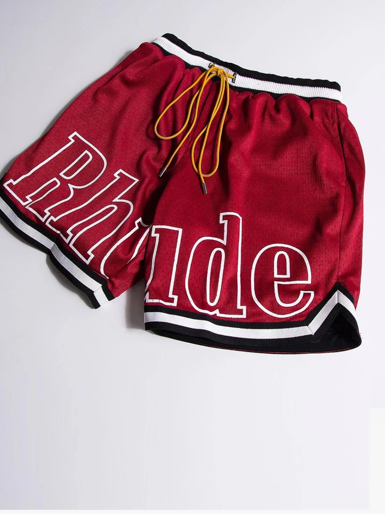 

Шорты мужские с буквенным принтом, модные короткие штаны с завязкой, повседневные свободные спортивные уличные штаны со средней талией, лет...