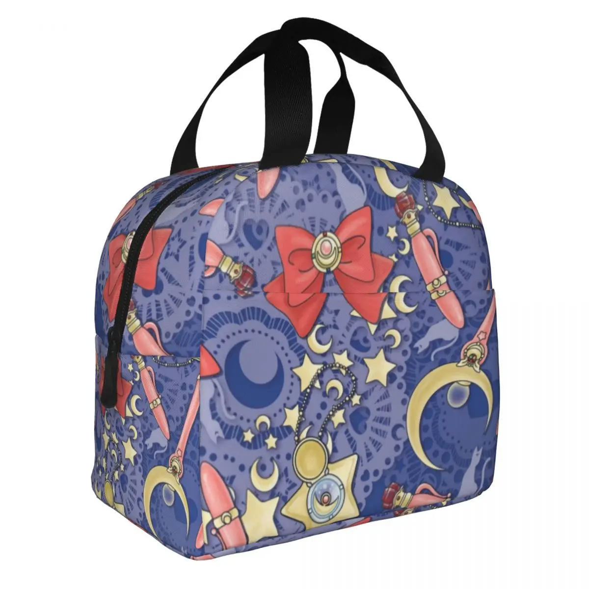 

Sailors Moon Prism Power Print Insulated Lunch Bag for Women Resuable Thermal Cooler Bento Box Kids School Children Food Bags