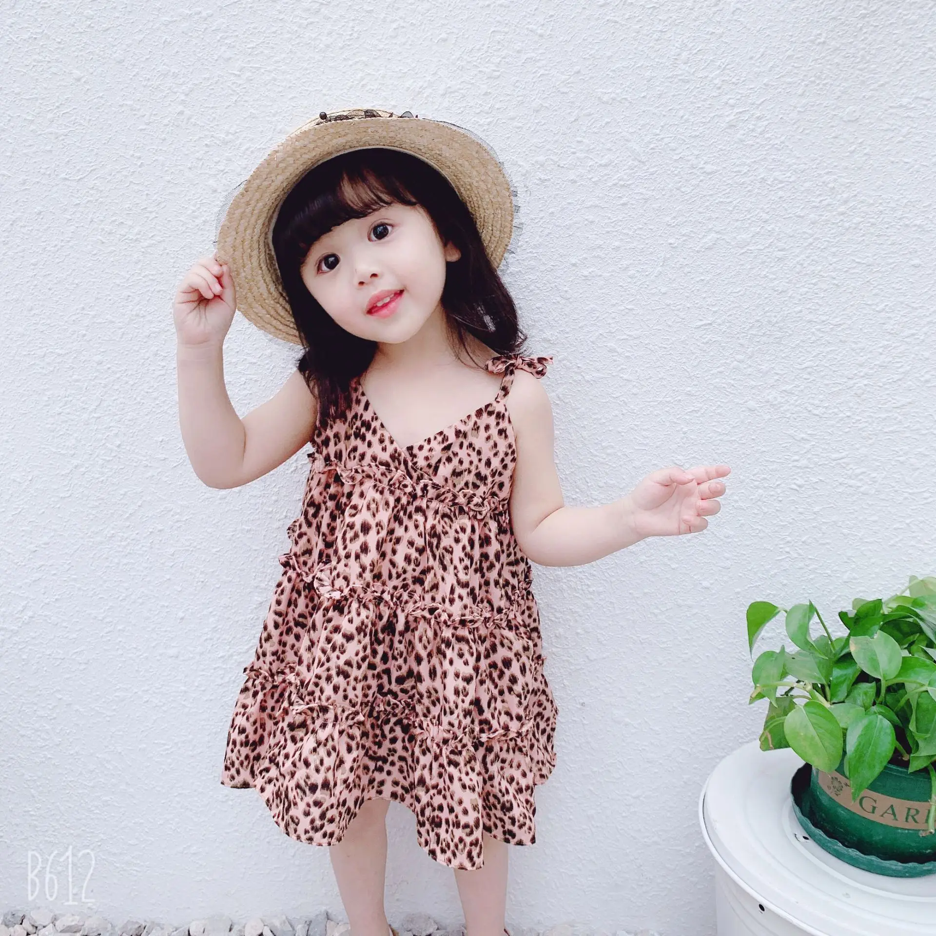 Summer 2019 New Korean Leopard-print Dress with dress for Children Cake princess | Детская одежда и обувь