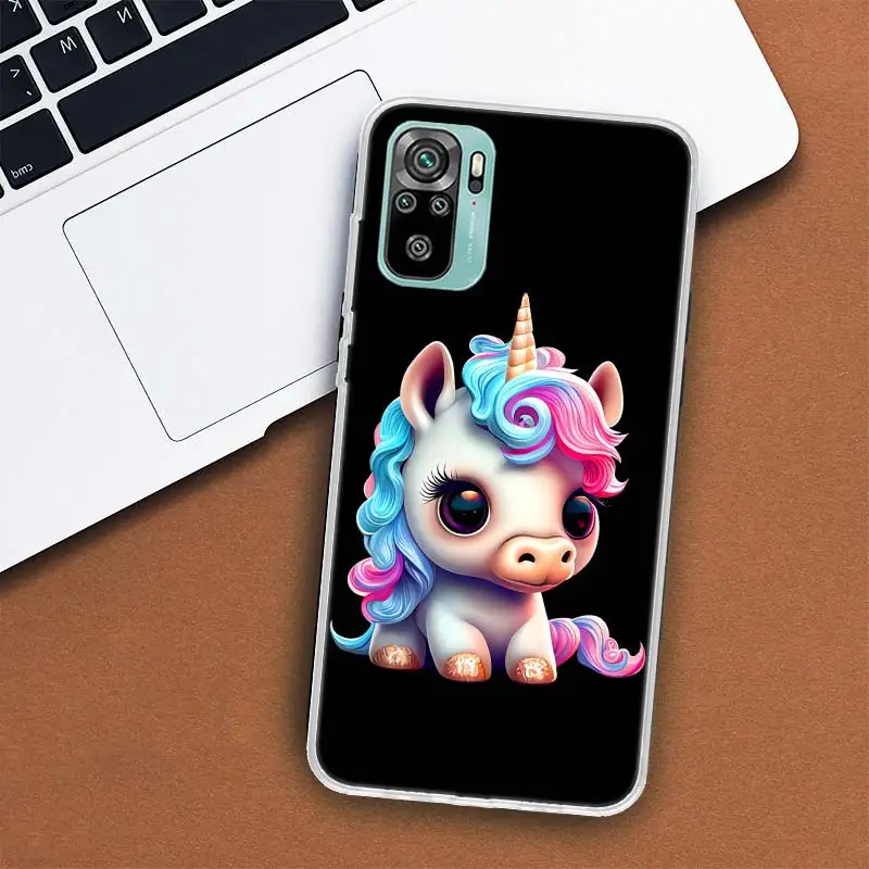Милый детский чехол для телефона с единорогом Xiaomi Redmi Note 13 Pro Plus 5G Cover 12 12C 10X 10C 10A 9 10