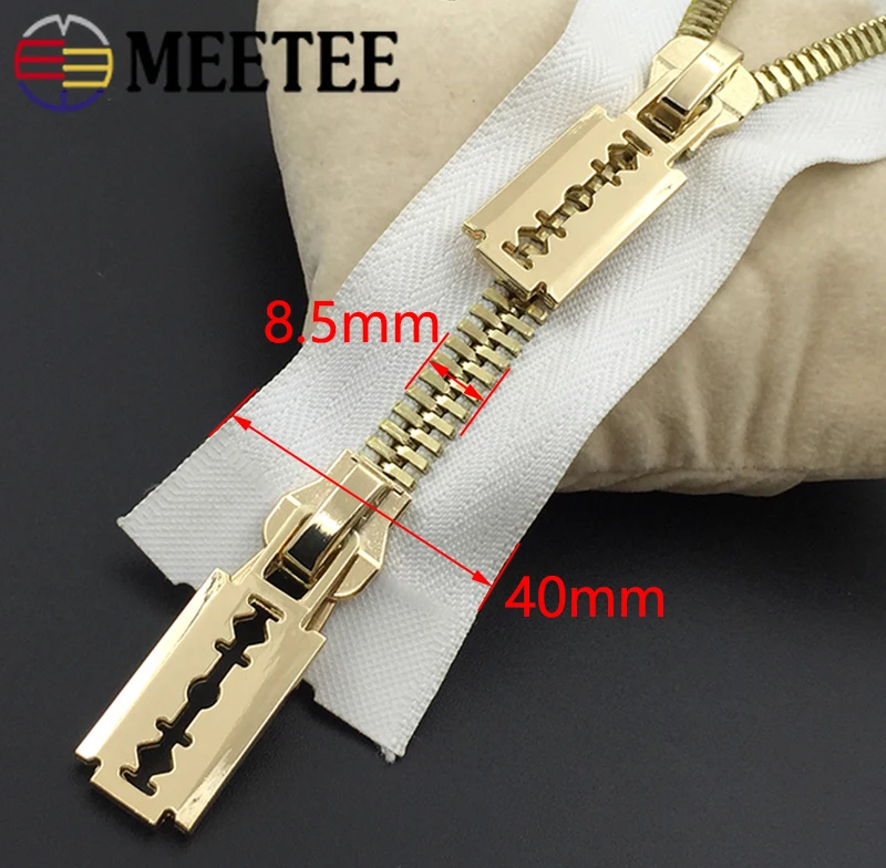 Фото Молния Meetee 10 #, металлическая, двусторонняя, большая, 1 шт., 85/100/120 см №4