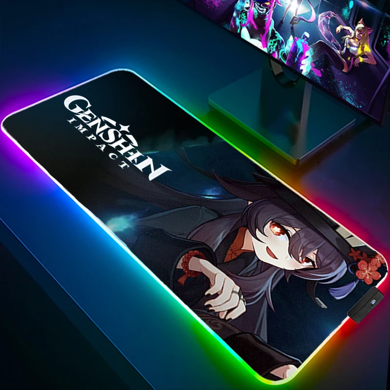 

Hutao Mouse Pads Large Pad Gaming Mat Xxl RGB Mause Gamer Keyboard Illuminated Accessories Computer Games Table Cabinet Note Kit