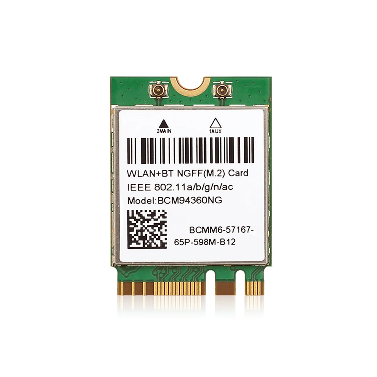 

BCM94360NG Wireless Adapter M.2 Desktop Kit Dual Band 2.4G/5G 802.11AC Bluetooth 4.0 NGFF Wifi Card with Antenna Set