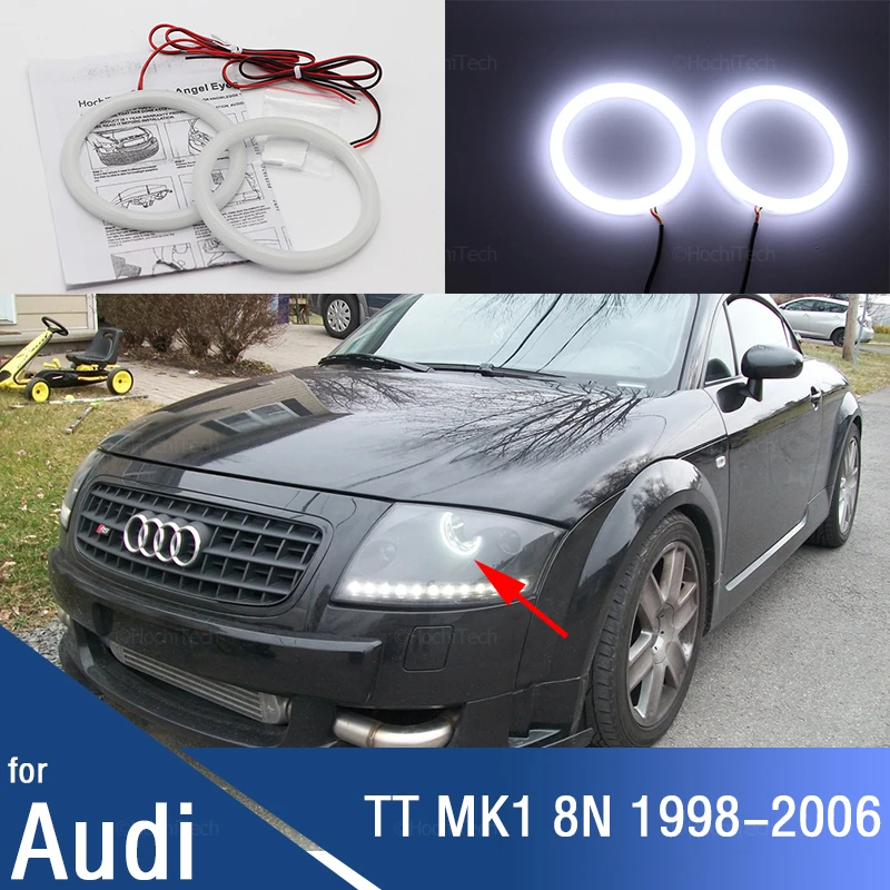 

2 Years Warranty Hight Quality LED Angel Eyes Kit Cotton White Halo Ring for Audi TT MK1 8N 1998-2006 Car Accessories
