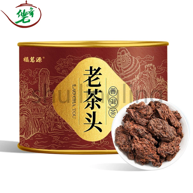

Laochatou Tea Aged Pu'er Tea Yunnan Menghai Ancient Tree Laobanzhang Mellow Canned 100g/ Can Office Gift