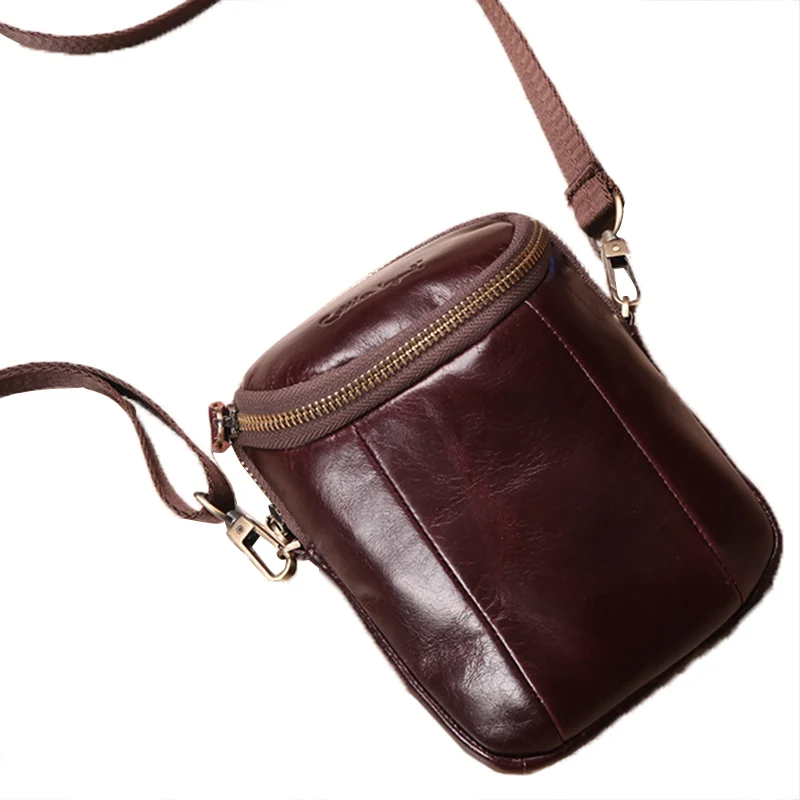

Men Leather Waist Bag Fashion Solid Color Bum Belt Pack Casual Fanny Business Waist Bag Men Chest New Fashion Phone Pouch
