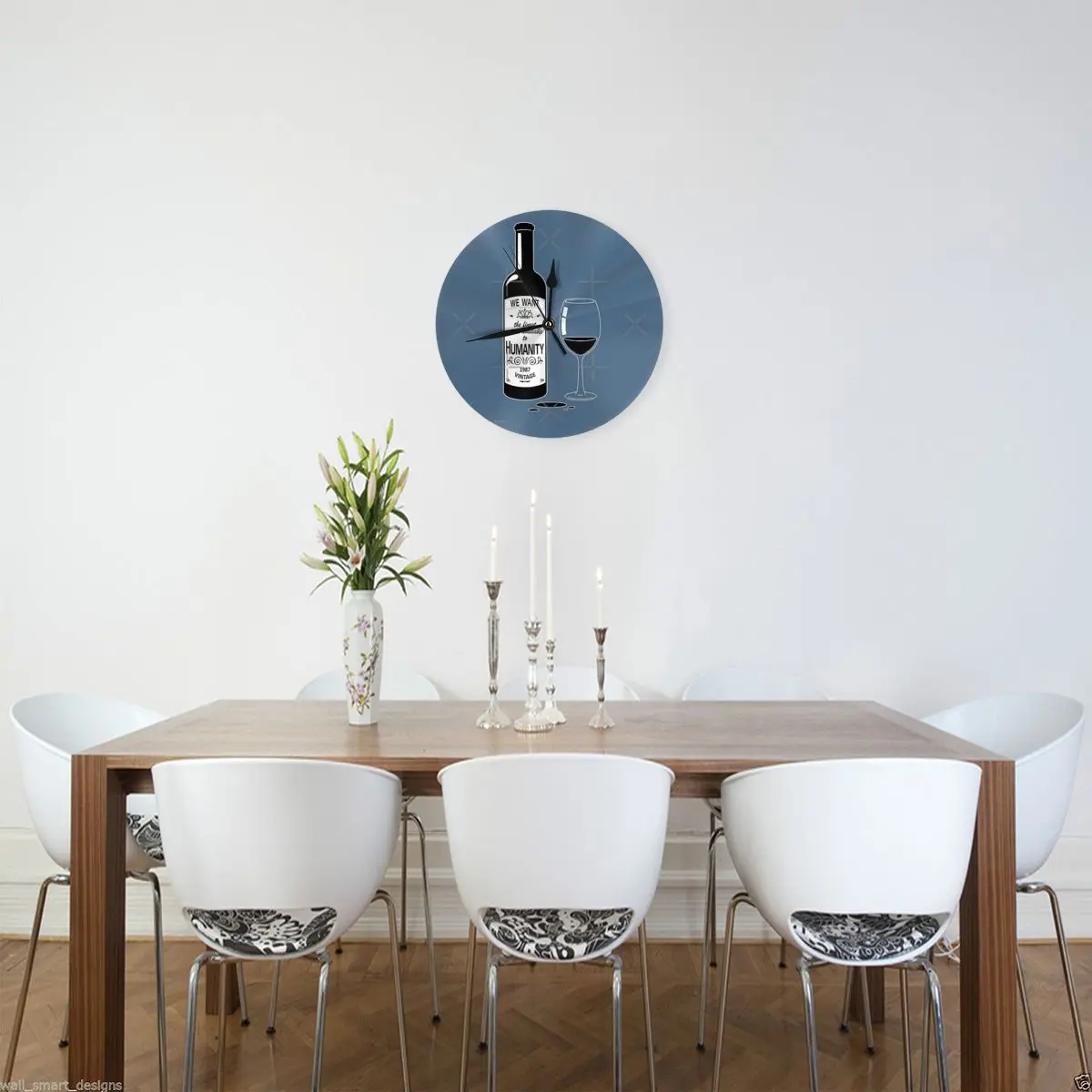 Часы с изображением тончайших вина настенные часы украшение комнаты круглые