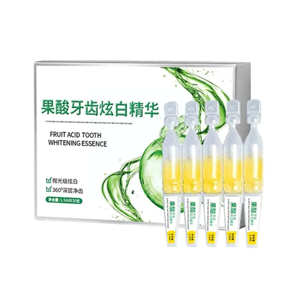 

10*1.5ml Fruit Acid Teeth Whitening Essence Second Hygiene Toothpaste Wholesale Throw Toothpaste Oral Disposable X6c4