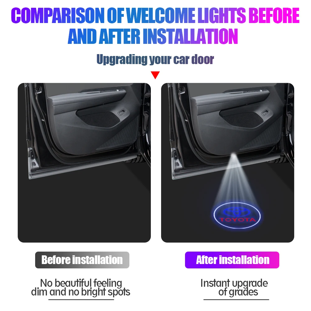 4 шт. автомобильный приветственный свет дверной боковой проектор индукционная