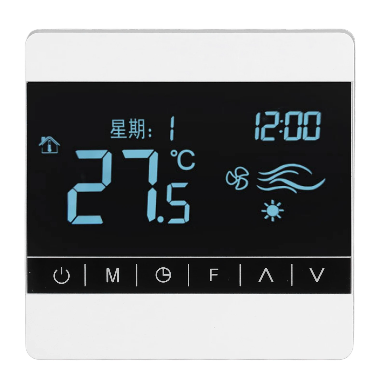 

Household Thermostat Electric Heating Thermostat Intelligent Temperature Control Panel Central A/C Thermostat AC220