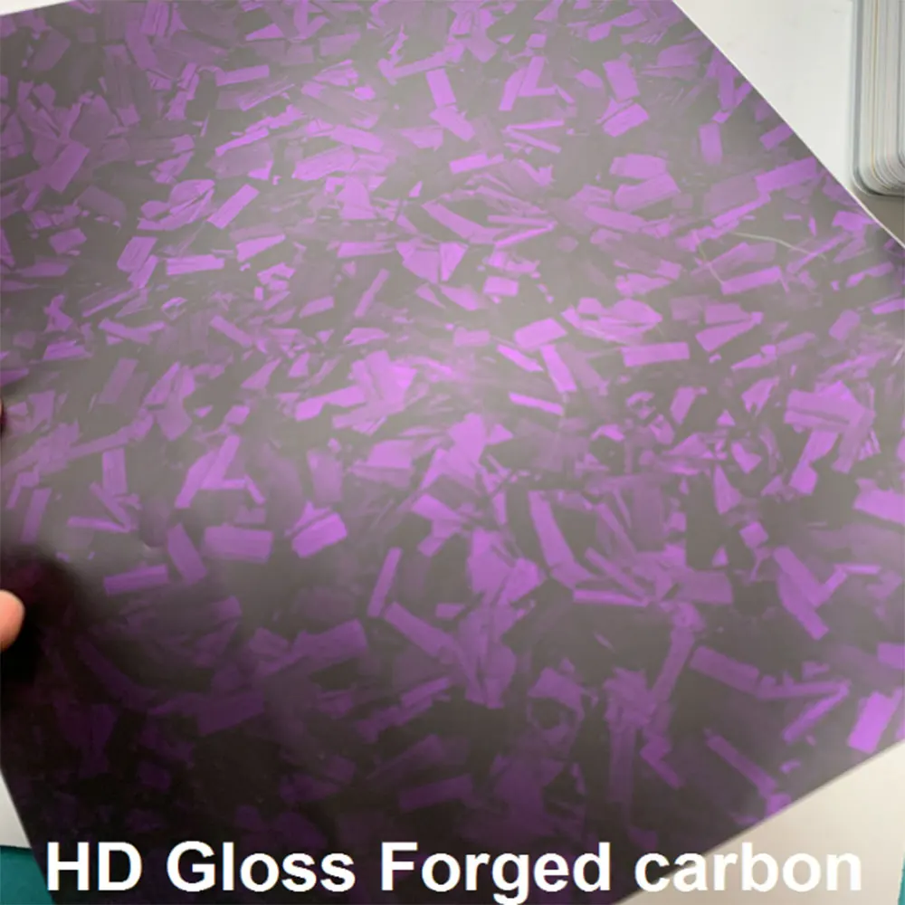 1x3 м PET-матовый фиолетовый атласный кованый винил из углеродного волокна