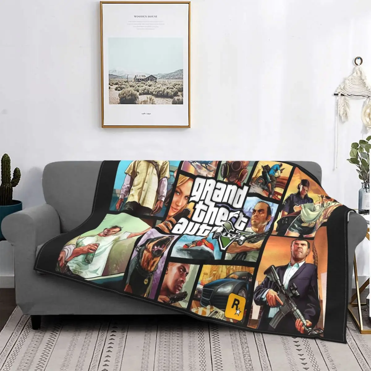

Grand Theft Auto V Gta S 2Xl Drop Shipping Best Selling Comical Any Logo Latest Latest Fresh Design Party Flannel Blanket