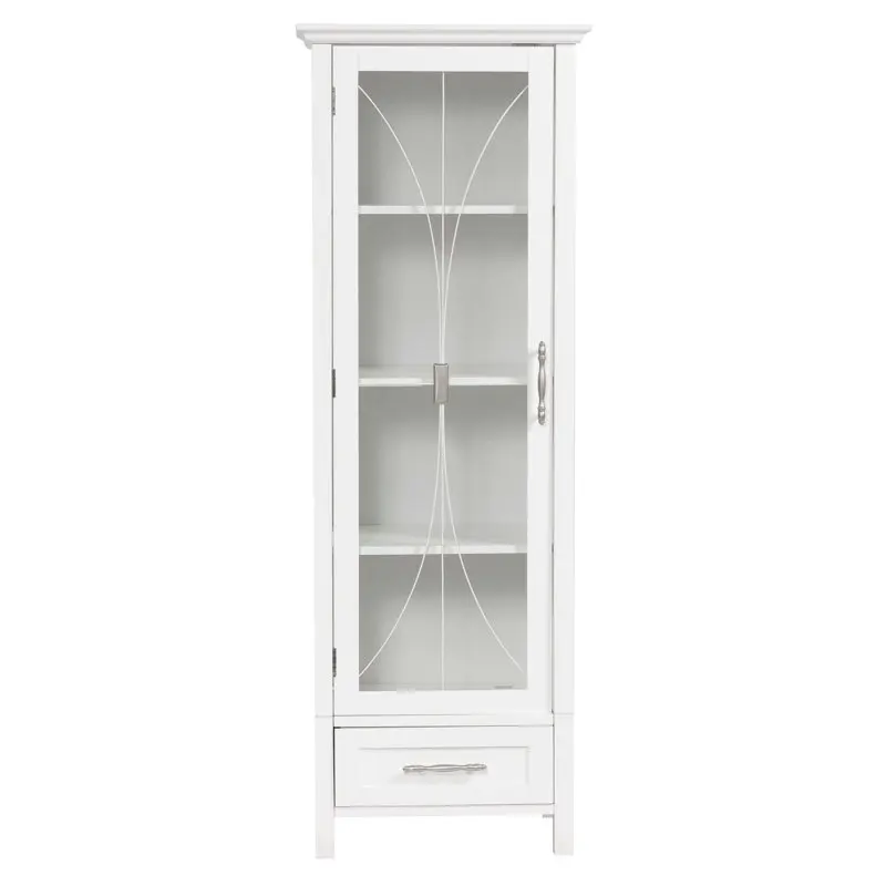 

Beautiful White Wooden Linen Cabinet with Drawer Kitchen storage & organization Storage organizer Closet organizer Jewelry box