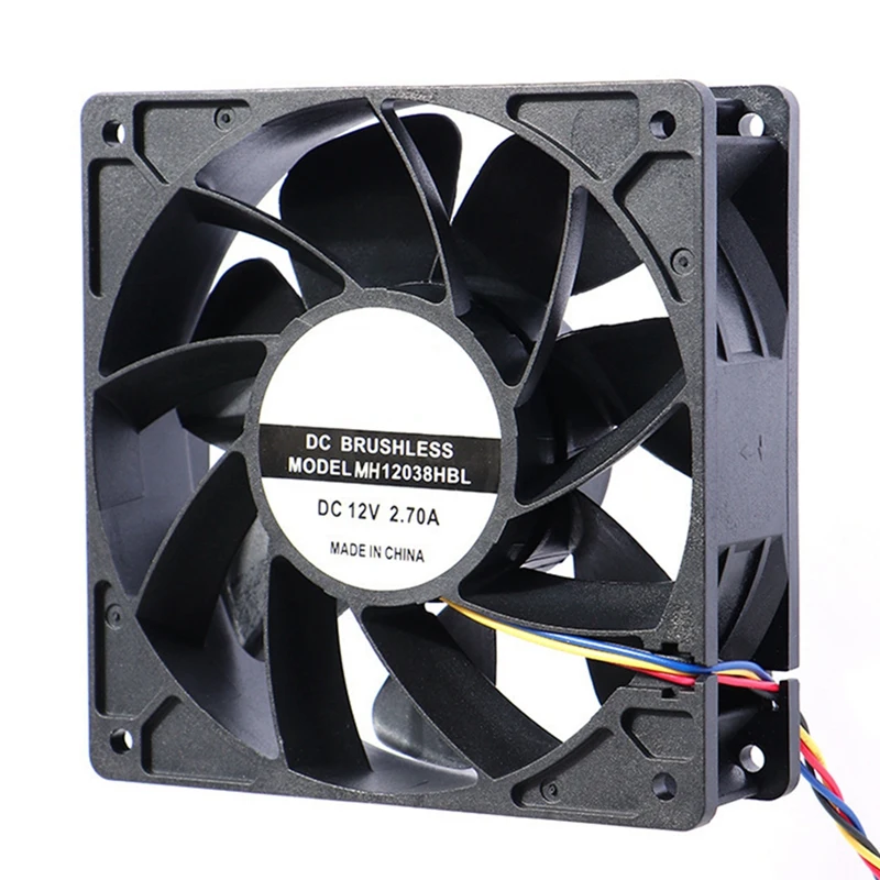 

1Pcs QFR1212GHE 12cm 12038 DC 12V 2.7A 120X120X38mm 4-Wire PWM Speed Control for Bitcoin Miner Cooling Fan