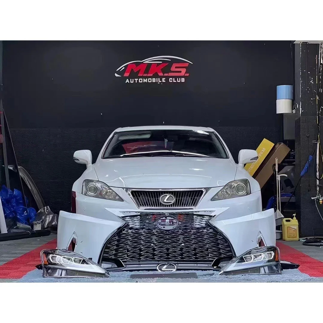 Facelift обновление до 2021 is250 комплект передних фар решетка бампер для Lexus IS250 фары