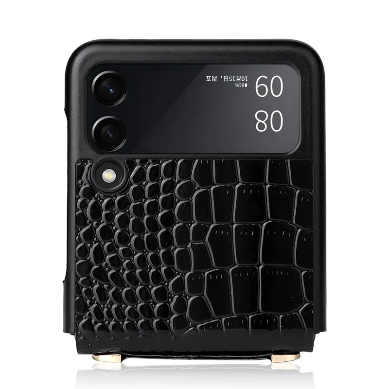 Shockproof Phone Strap Leather Case For Samsung Galaxy Z Flip 3 5G Flip3 Non-Fingerprint Protective Cover