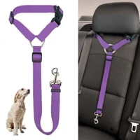 pet car seat belt universal backseat safety belt dog harness collar adjustable cat vehicle belt travel traction rope pet product