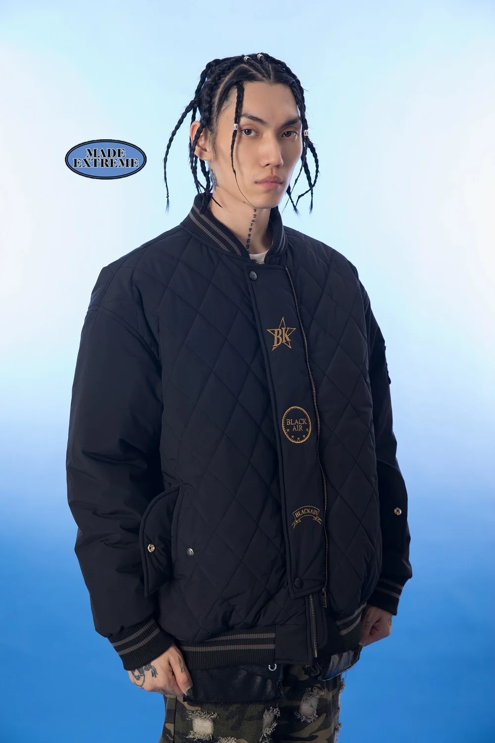 MadeExtreme oversized vintage green Men Jacket Parka harajuku streetwear Cotton Winter padded jacket coat Warm outwear DP876