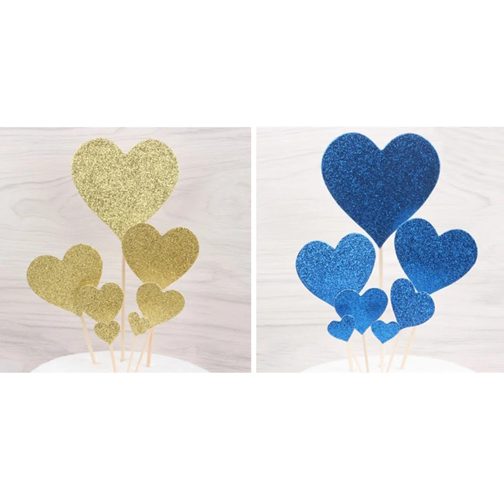 7 шт. декоративные выборки для торта украшение на день рождения сердце флаг с едой