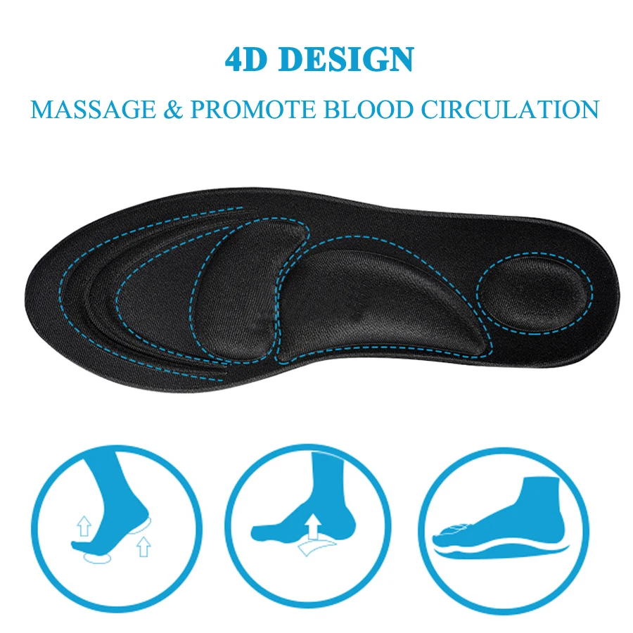 Orthopedic Insoles Memory Foam Sole for Flat Feet Arch Support Orthotic Fascitis Plantar Sport Running Insoles for Shoes Women