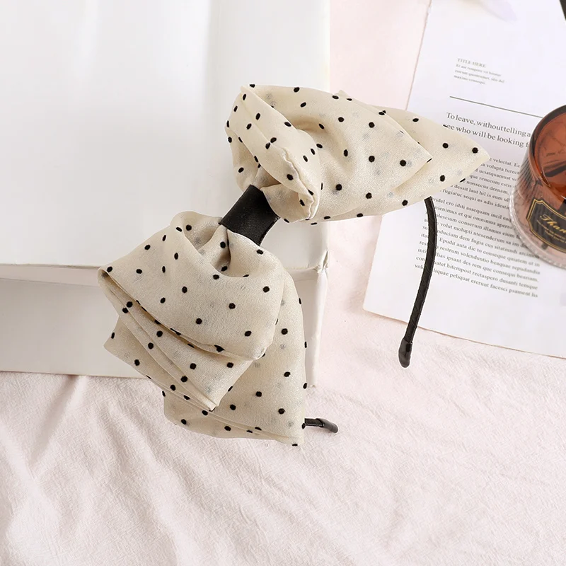 

New Beautiful Bow Hair Band Headwear Women Big Mesh Headband Girls Vintage bow Hairands wide Hairband hoop for hair Accessories