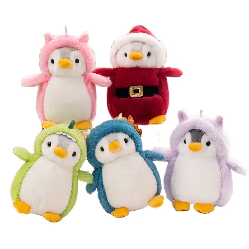 

Super Cute 20cm Penguin Transformed into Dinosaur Unicorn Rabbit Plush Toy Stuffed Cosplay Snowman Kids Christmas Girl Creative