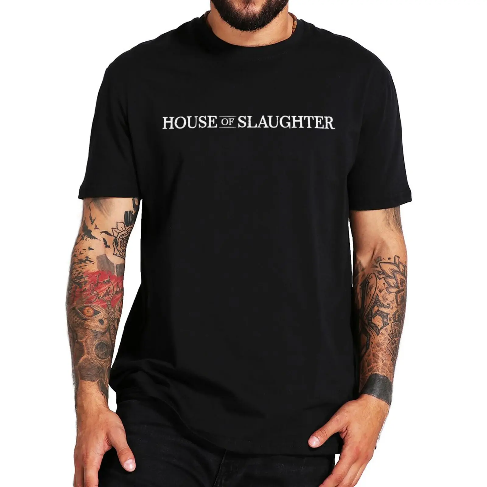 

House Of Slaughter T Shirt 2022 Horror Manga Aaron Fans Men Clothing Casual Cotton Summer Soft Premium T-shirt EU Size