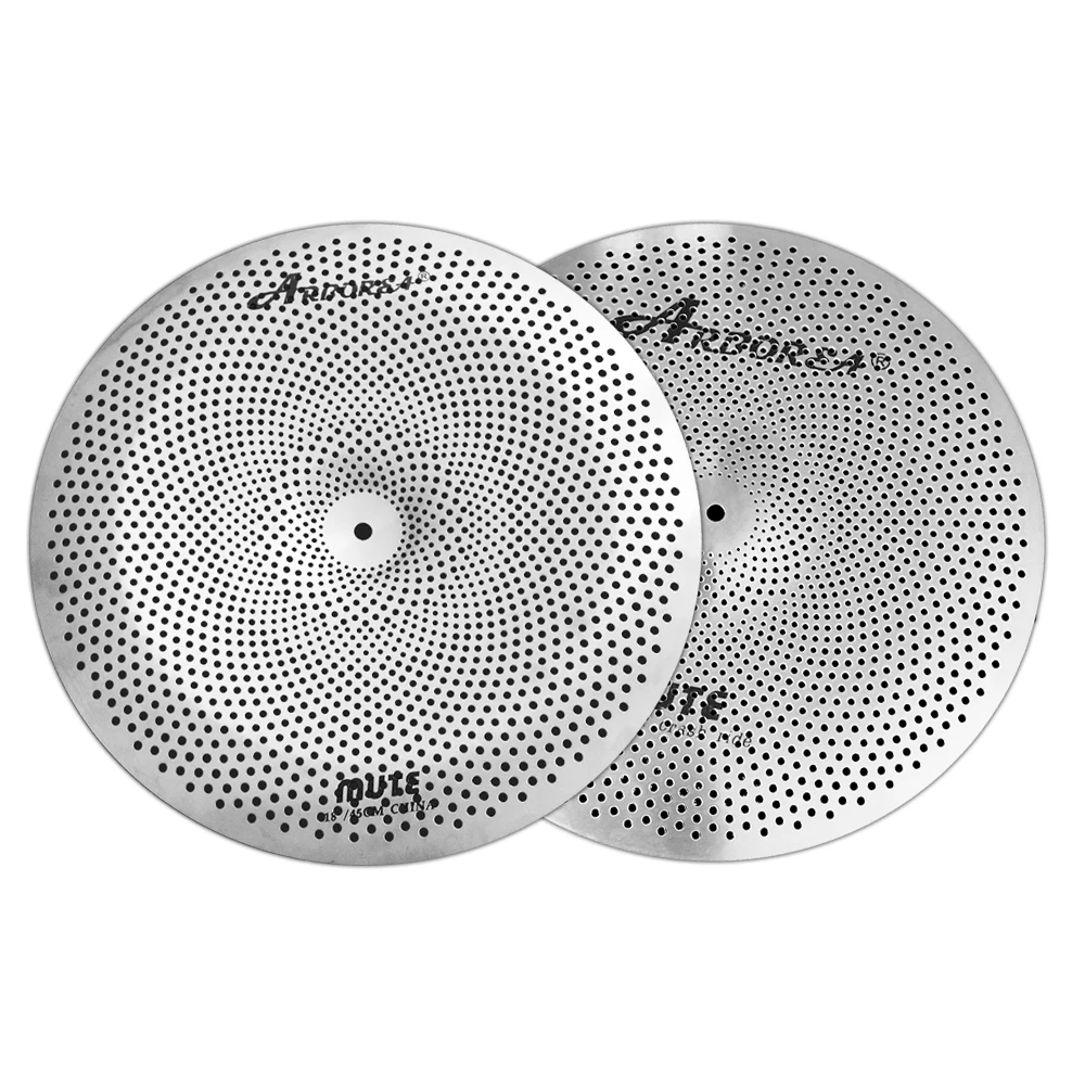 Arborea Mute Cymbals 18 inch China Cymbal +18 in Crash Cymbal Two Pieces For Indoor Practice