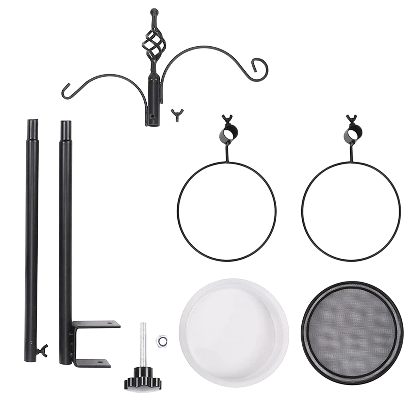 

Adjustable Easy Install With Water Bath Table Tray For Garden Landscape Wild Hanging DIY Bird Feeding Station Balconies