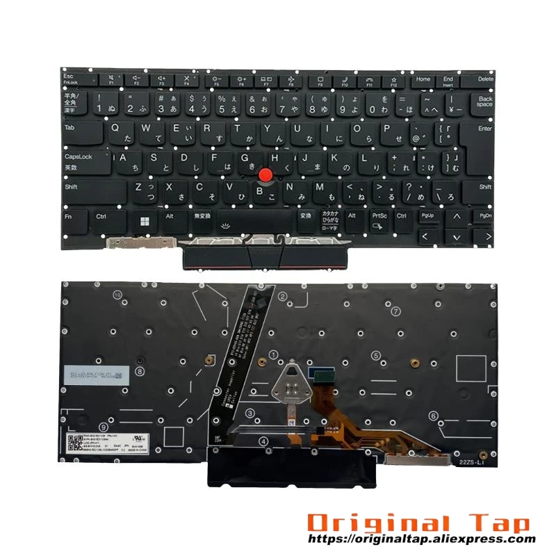 Японская клавиатура с подсветкой JP для Lenovo Thinkpad X1 Nano Gen 2 3 SN21E21128 SN21E21091