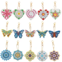5d diy diamond painting keychain love mandala keyring mosaic embroidery cross stitch set bag pendant birthday jewelry gift