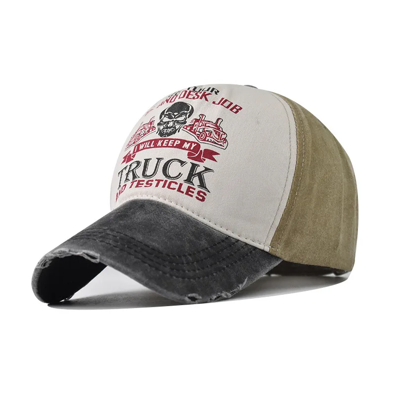 

New Men Stitching Washed Cotton Baseball Cap Women Adjustable Casual Bone Casquette Hip Hop Outdoor Gorra