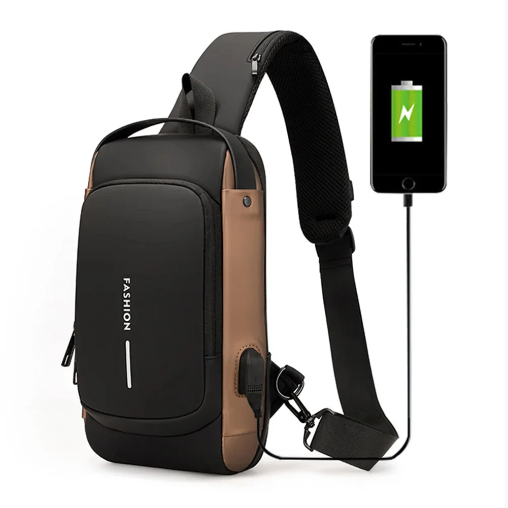 

Men's Cross Backpack Anti-theft USB Shoulder Bag Man Waterproof Crossbody Messenger Cross Body Male Travel Sling Chest Bags Pack