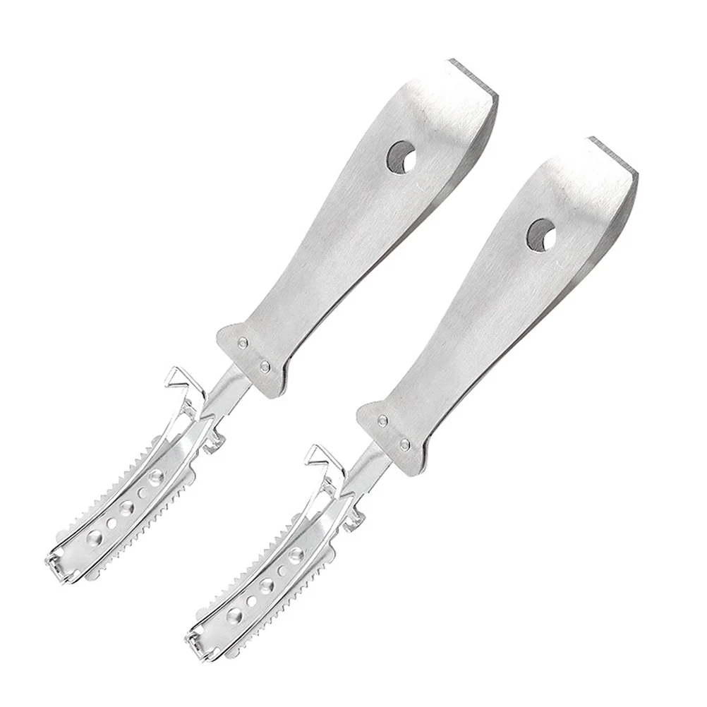

2 Pcs Shaver Animal Hair Plucking Tool Shaving Clean Removal Removers Stainless Steel Scraper