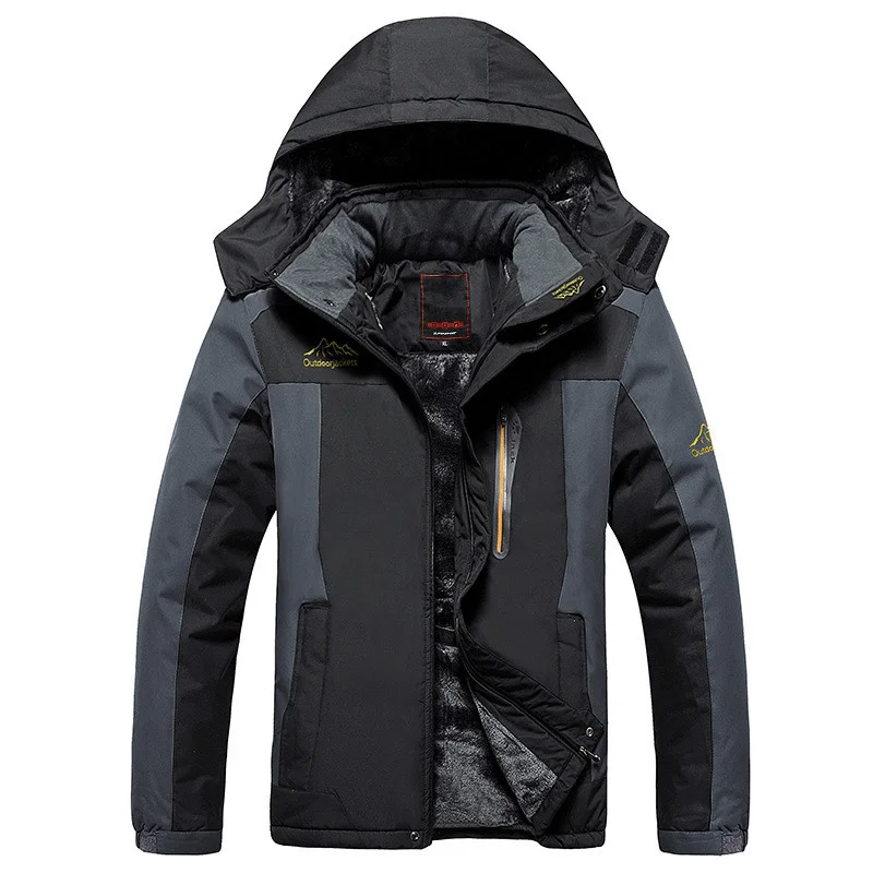 Plus Size 8XL 9XL Winter Fleece Military Jacket Coat Men Windproof Waterproof Outwear Down Parkas Windbreaker Army Raincoat