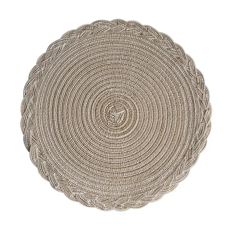 Круглые тканые салфетки из хлопка, 4 шт.